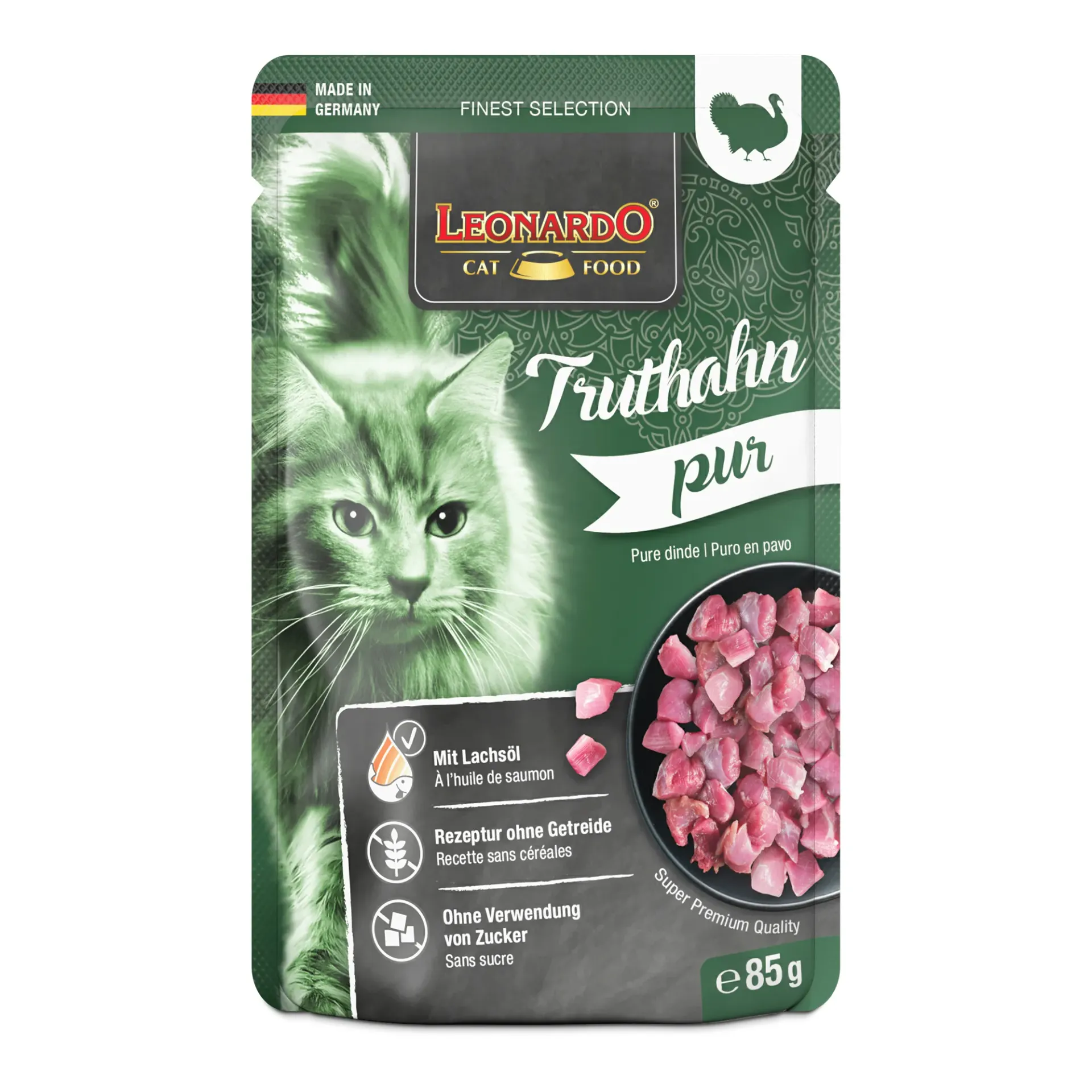 [54367-007] Sachet de nourriture pour chat - Dinde pur (85 g) - Léonardo