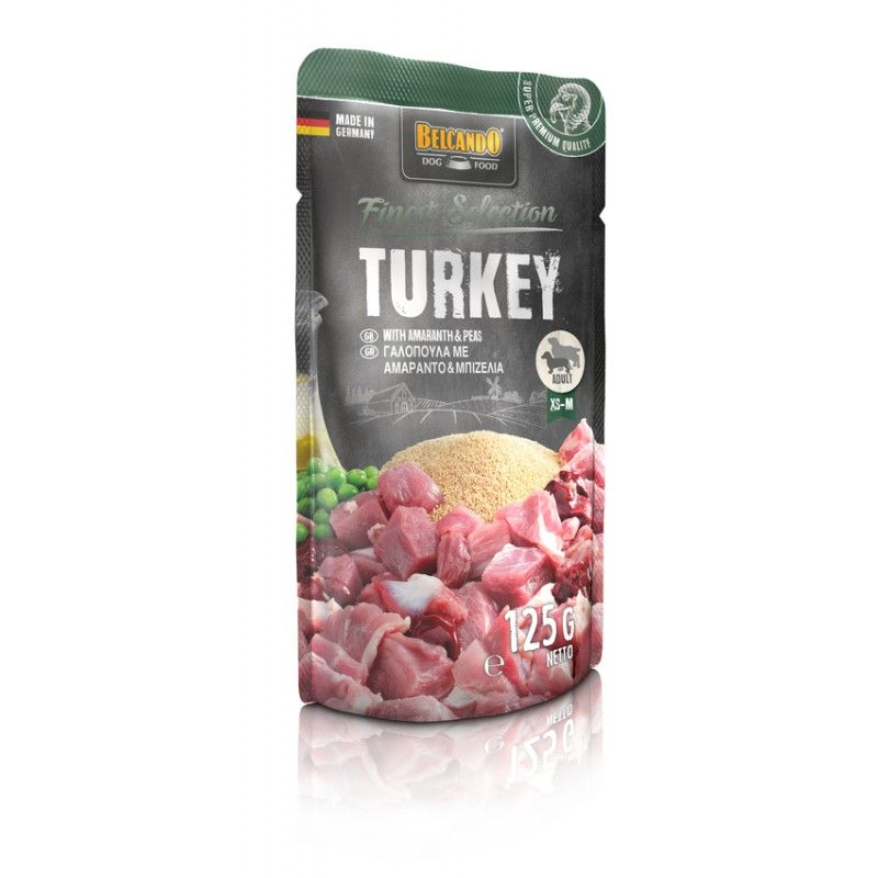 Sachet Finest Selection Dinde avec amarante et petit pois (125g) - Belcando