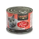 Boite de pâtée pour chat riche en boeuf (200 g) - Léonardo