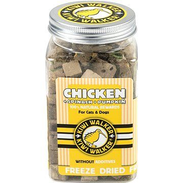 Friandises FD Foie de poulet, Epinards et Potiron (100 g) - Kiwi Walker
