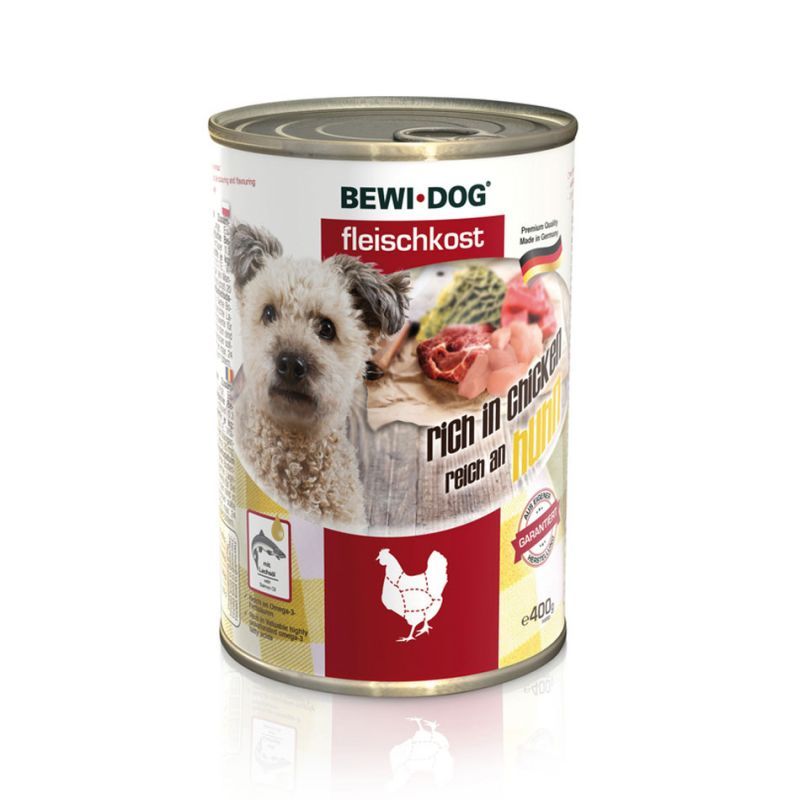 Patée au poulet pour chien (800 g) - BewiDog