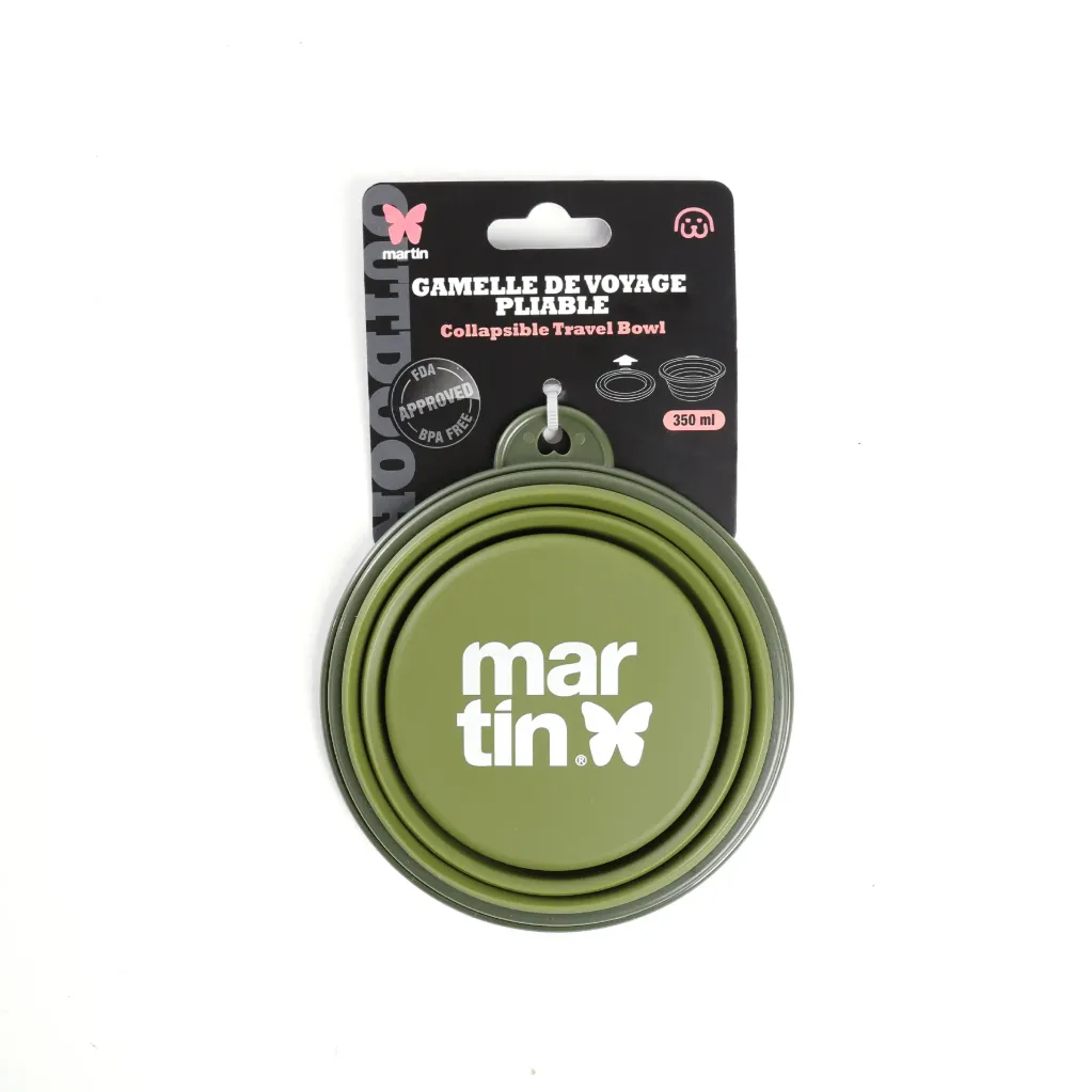 [54496-002] Gamelle de voyage en silicone kaki (350 ml) - Martin Sellier