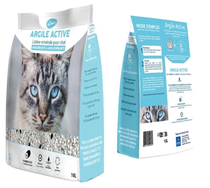 Litière Perlinette Minérale Argile Active (10 litres) - Demavic