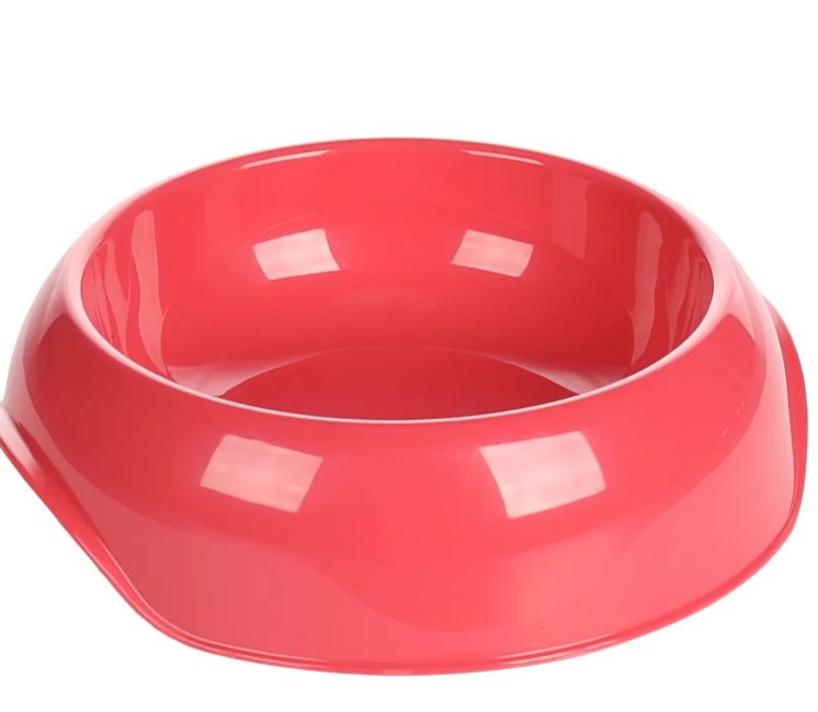 Gamelle pour la nourriture et l'eau muk rond rouge corail - Flamingo