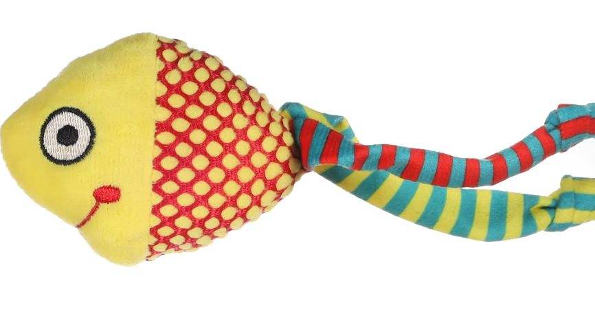 [54653] Jouet Raibo poisson jaune pour chat - Flamingo