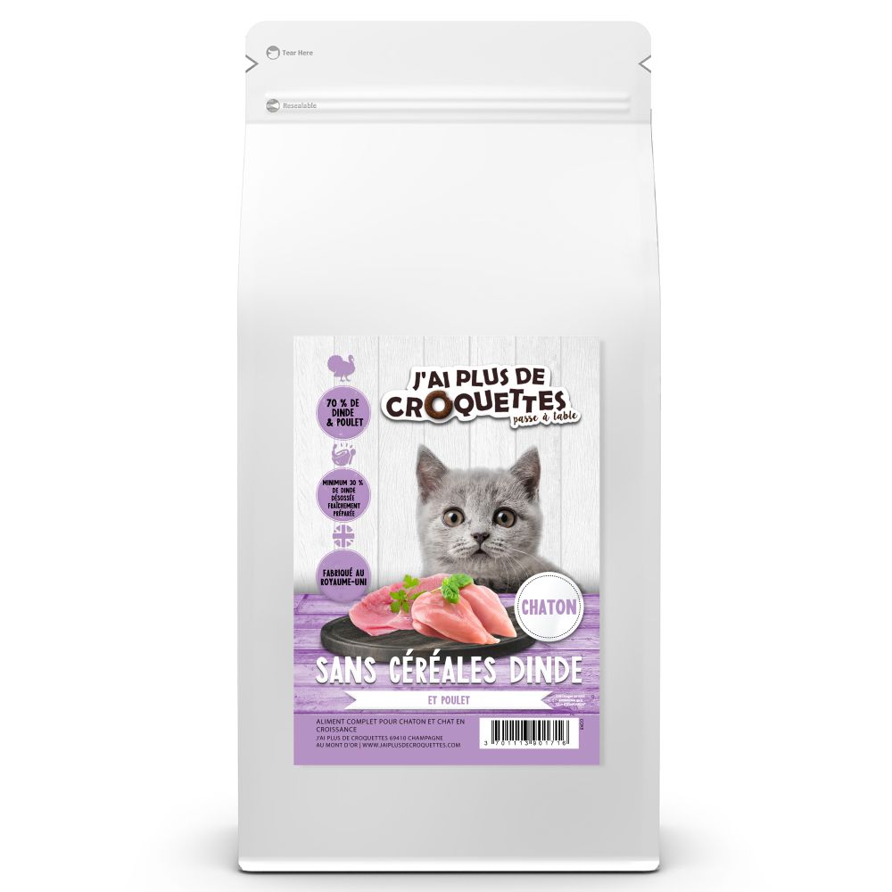 Chaton - Recette "Dinde et Poulet" (1.5 kg) - J'ai plus de croquettes