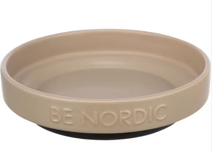 Gamelle en céramique inox taupe BE NORDIC spéciale chat - Trixie