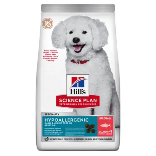 Chien Adulte Hypoallergenic Small & Mini Saumon (1.5 kg) - Hill's Science Plan