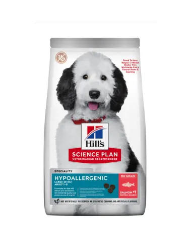 Chien Adulte Hypoallergenic Grande Race Saumon (12 kg) - Hill's Science Plan