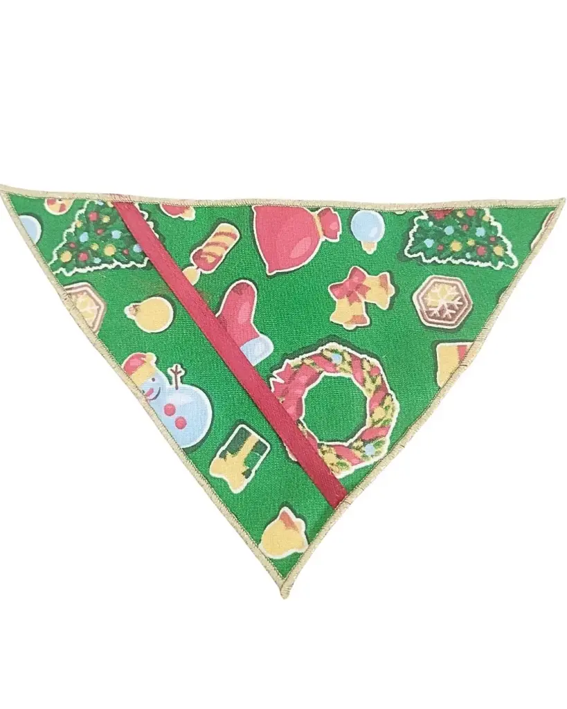 [54776-002] Bandana fait main de Noël (L) (coloris aléatoire) par Camille