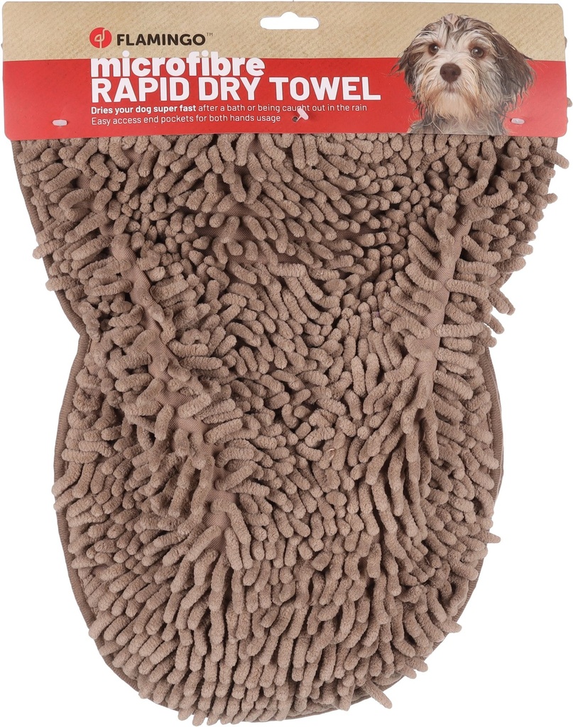 Serviette absorbante Pakka taupe - Flamingo