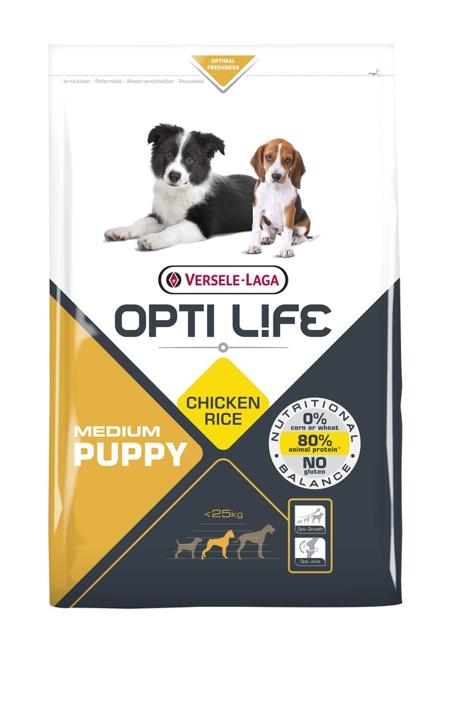 Opti Life Puppy Medium (12.5 kg) - Versele Laga