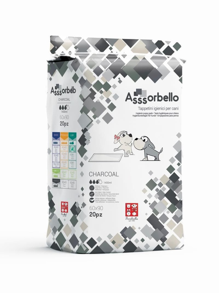 Tapis éducateur au Charbon actif 60x90 cm (M) - Ferribiella