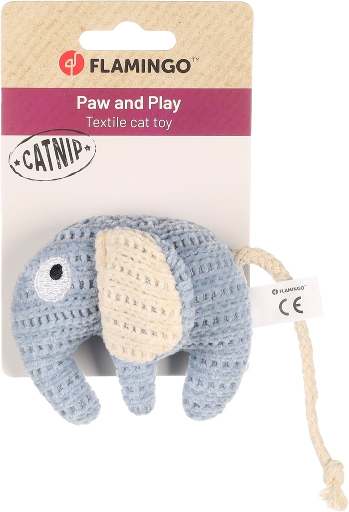 Jouet pour chat "Blaro" Eléphant bleu - Flamingo