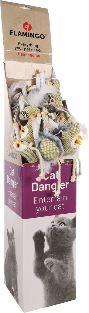 [54863] Jouet pour chat "Jagre" canne à pêche jaune - Flamingo