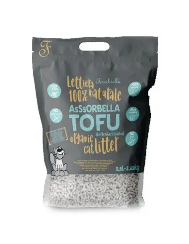 Litière 100% naturelles au TOFU Chlorhexidine et Charbon Actif (5.5 litres) - Ferribiella