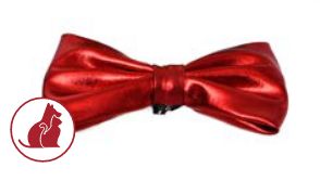 [54891] Noeud rouge satiné chien/chat - Bubimex