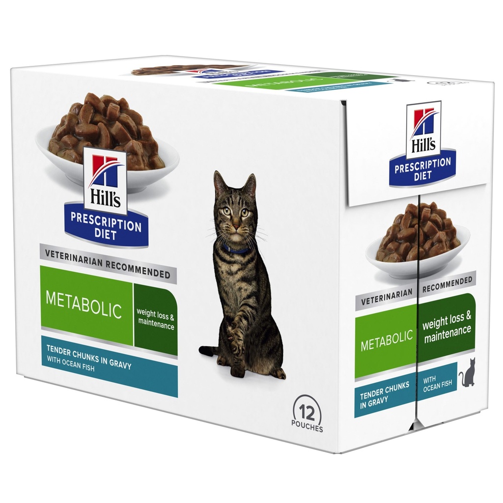 Feline Metabolic Poisson (12 sachets 85 g) - Hill's Prescription Diet