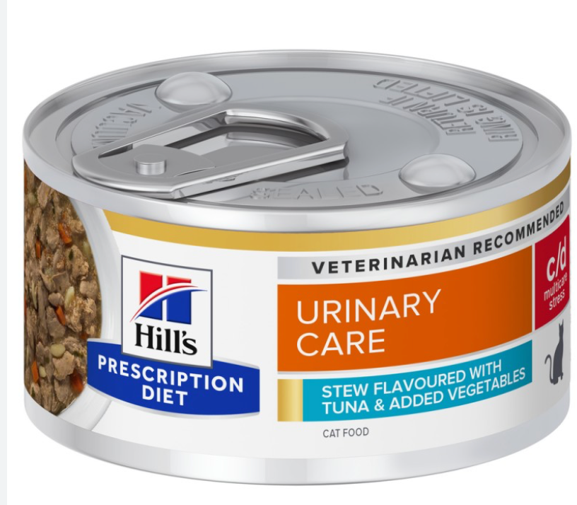 [54896] Feline C/D Urinary Stress Mijotés Thon & Légumes (24 boîtes 82 g) - Hill's Prescription Diet