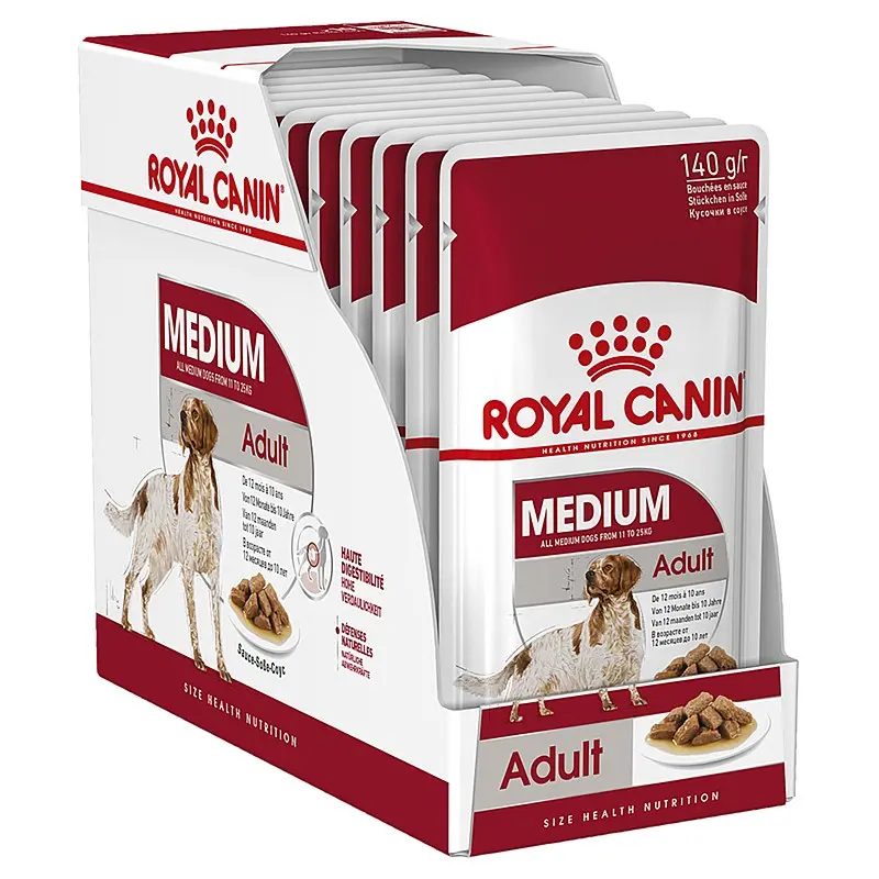 Medium adult en sauce (10 sachets 140 g) - Royal Canin