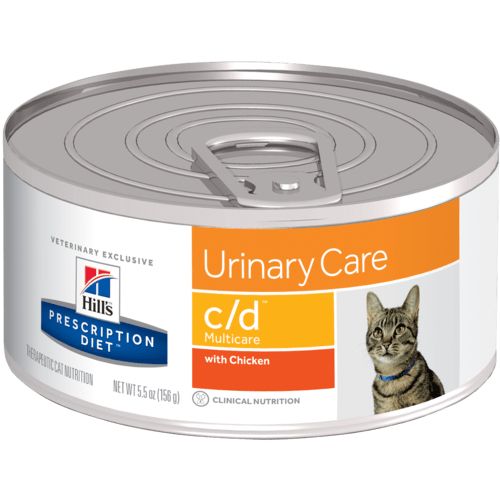 Boite Feline c/d Multicare - Emincé au poulet (156 g) - Hill's Prescription Diet