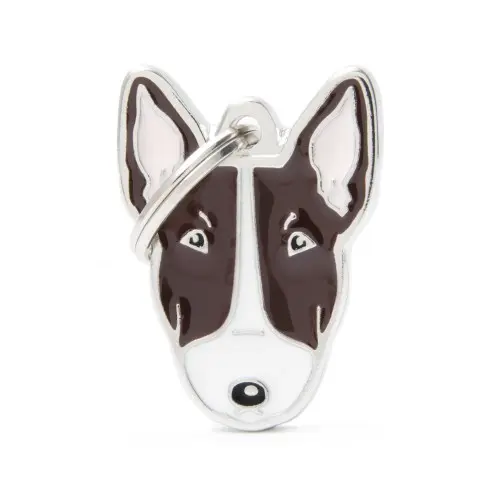 [54979] Médaille "Bull Terrier Marron & Blanc" - MyFamily