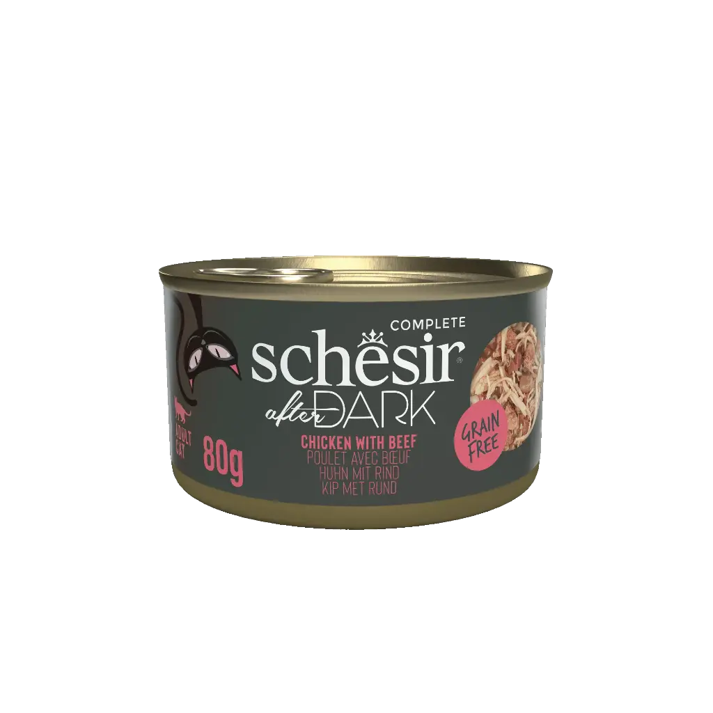 Boite After Dark Poulet/Boeuf en bouillon Chat (80 g) - Schesir