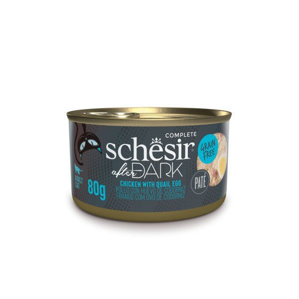 Boite After Dark de Poulet avec oeuf de caille en pâtée (80 g) - Schesir