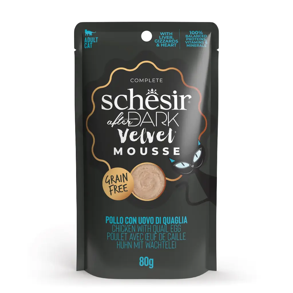 Sachet After Dark de Poulet/Oeuf de caille en mousse Chat (80 g) - Schesir