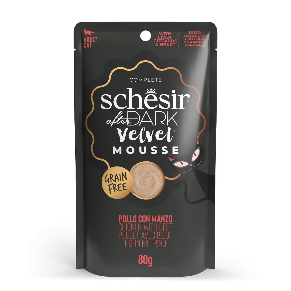 Sachet After Dark Poulet avec Boeuf en mousse Chat (80 g) - Schesir