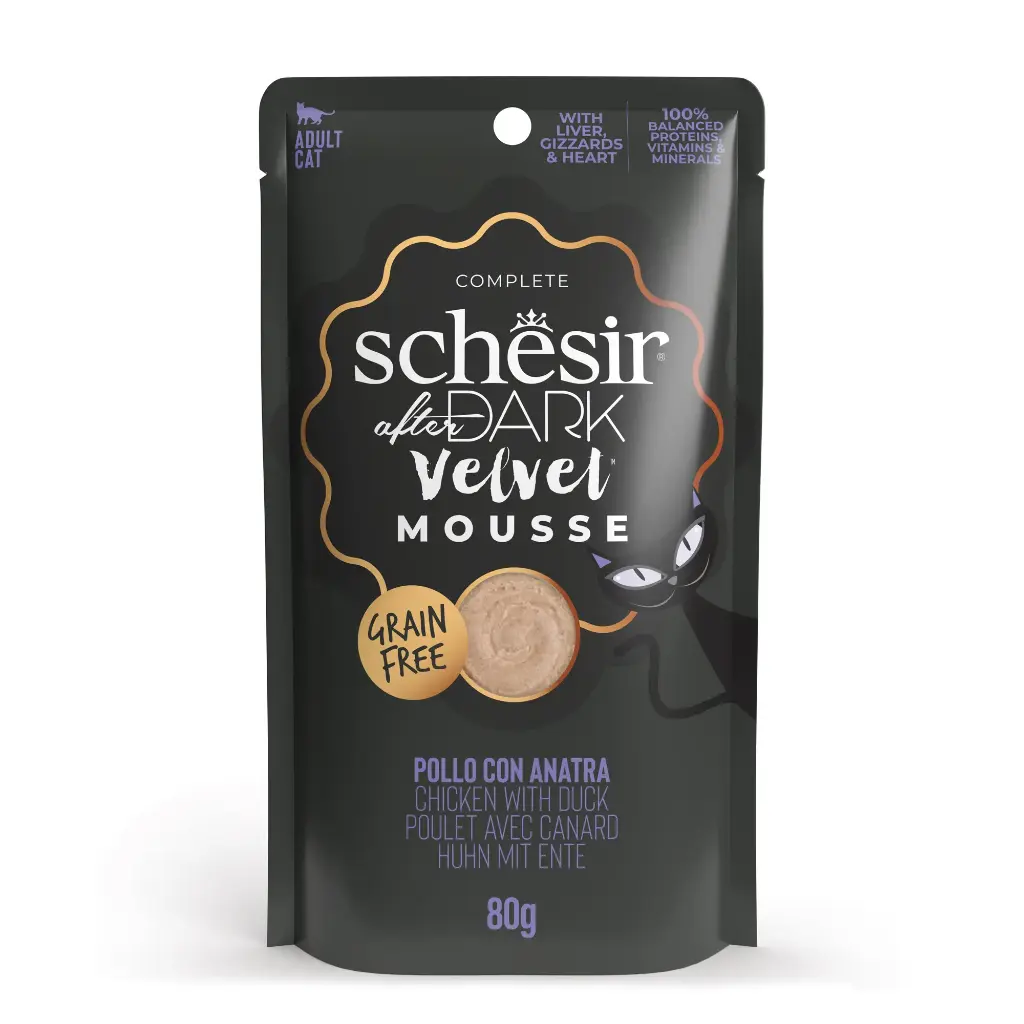Sachet After Dark de Poulet et Canard en mousse Chat (80 g) - Schesir