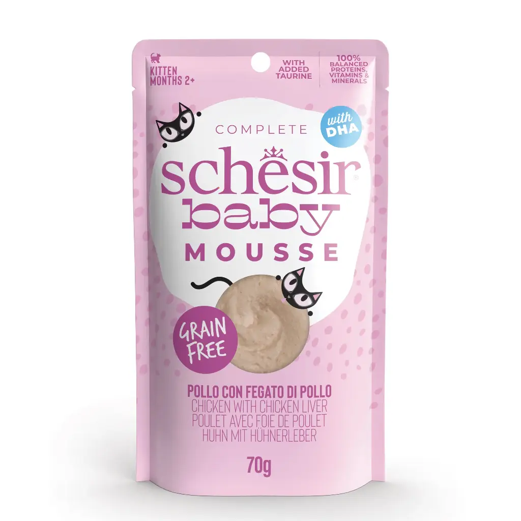 Sachet Baby Poulet/Foie de Poulet en mousse (70 g) - Schesir
