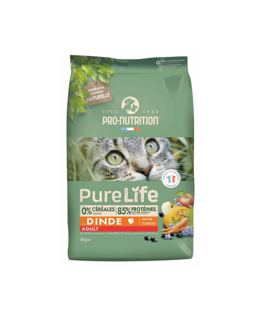 [55071-002] PURE LIFE Chat Adulte Dinde (2 kg) - Pro-Nutrition Flatazor