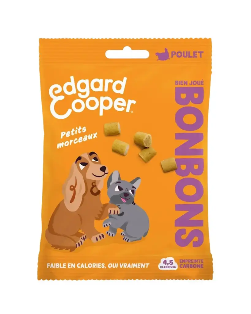 [55083] Friandises Bonbons Poulet Petits morceaux(50 g) - Edgard & Cooper