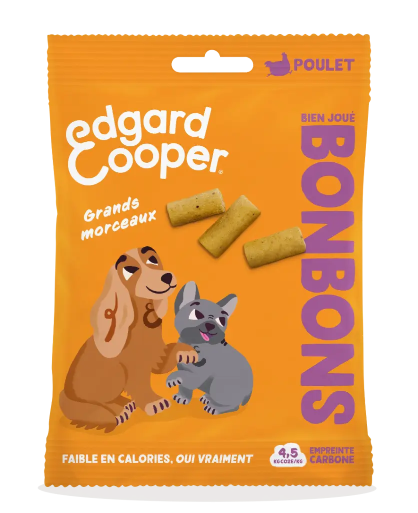 Friandises Bonbons Poulet Grands morceaux (50 g) - Edgard & Cooper