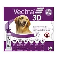 [55136] VECTRA 3D S/O Chien 25-40 kg (3 pipettes) - Ceva