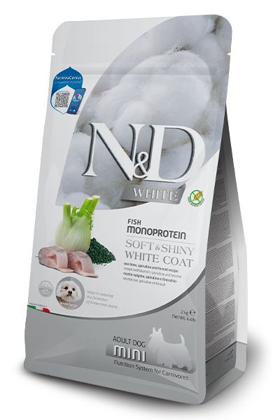 [55179-001] N&D White Bar Chien, Spiruline & Fenouil (2 kg) - Farmina
