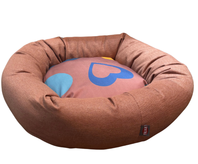 [55273] Lit Hearts rond (diamètre 50 cm) Rouille - Trixie
