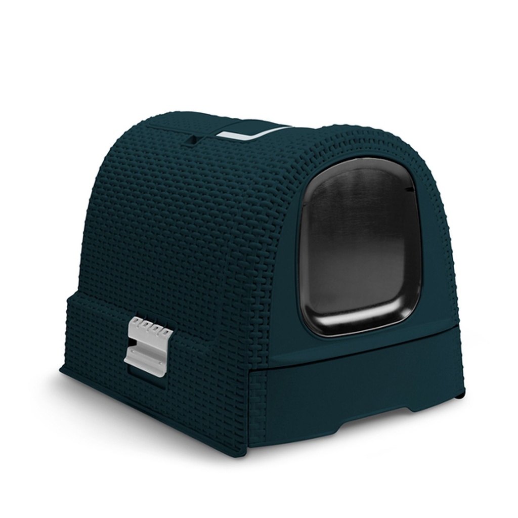 [55284] Maison de toilette pour chats bleu nuit - Curver