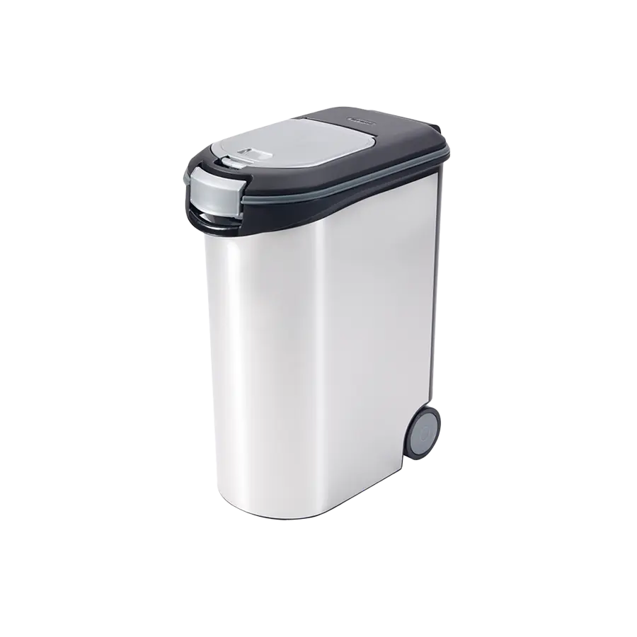 [55299] Verseuse à croquettes pour chien Aspect métal (20 kg/54 litres) - Curver