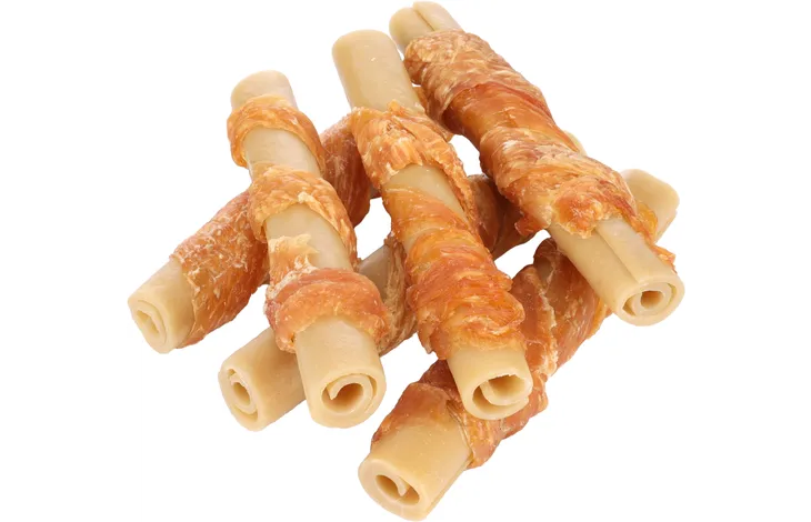 Zero Rawhide Bâtonnet avec poulet - 6 portions de 10 cm (120 g) - Flamingo