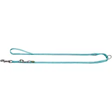 [55412-011] Laisse 3 points "Tripoli" - Bleu clair (200 x 1 cm) - Hunter
