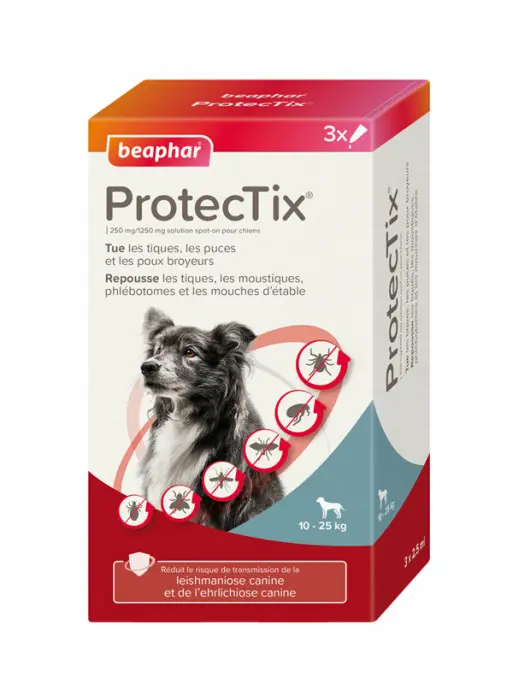 ProtexTix Chien 10 à 25 kg (3 pipettes 2.5 ml) - Beaphar
