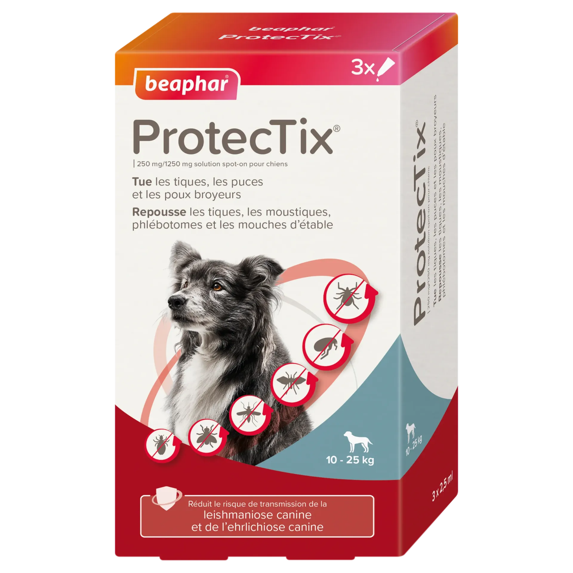 [55465] ProtexTix Chien 10 à 25 kg (3 pipettes 2.5 ml) - Beaphar