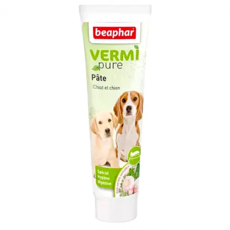 VERMIPURE, pâte spécial hygiène digestive chiot et chien (100 g) - Beaphar