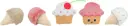 Peluche Glace ou Cupcake (7 cm) (coloris et formes aléatoires) - Trixie