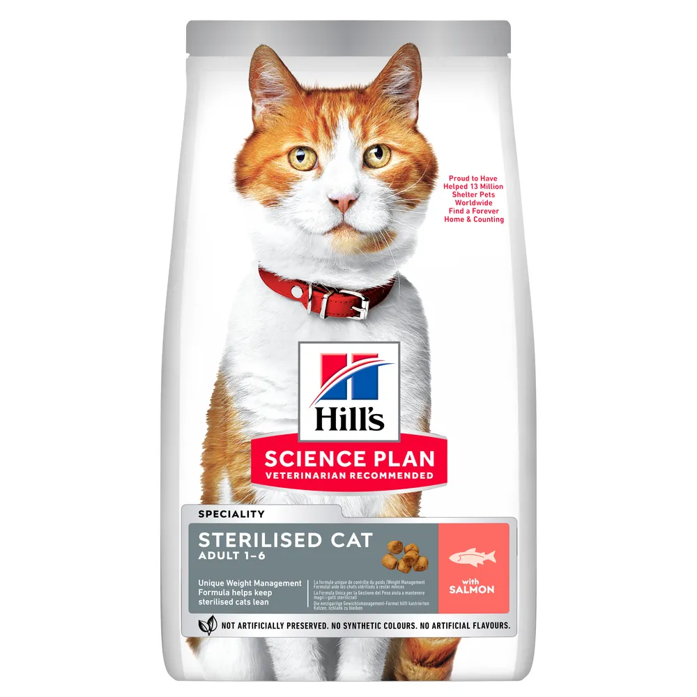 [55516-002] Feline Young Adult Sterilised Cat au Saumon (3 kg) - Hill's Science Plan