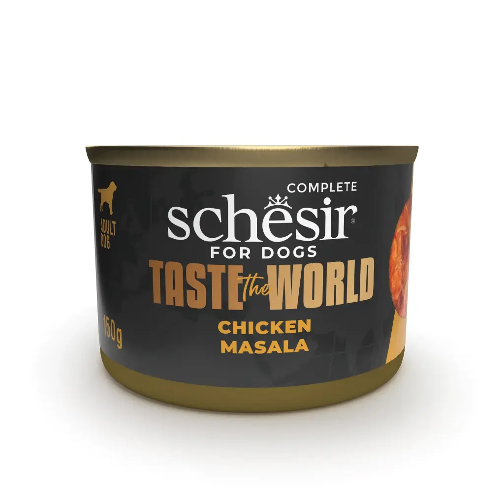 Boite de pâtée pour chien Poulet Masala (150 g) - Schesir