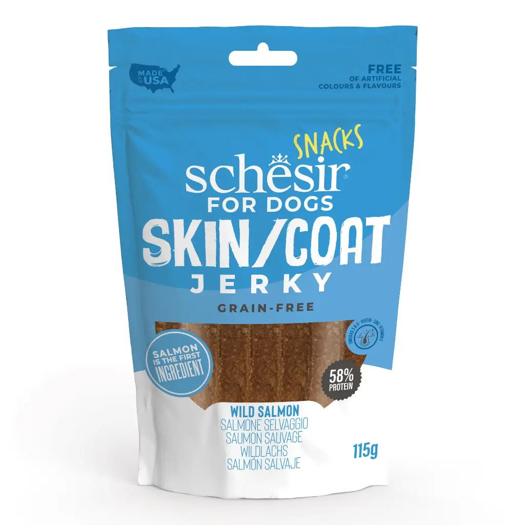 Snack Skin & Coat Jerky Saumon (115 g) - Schesir
