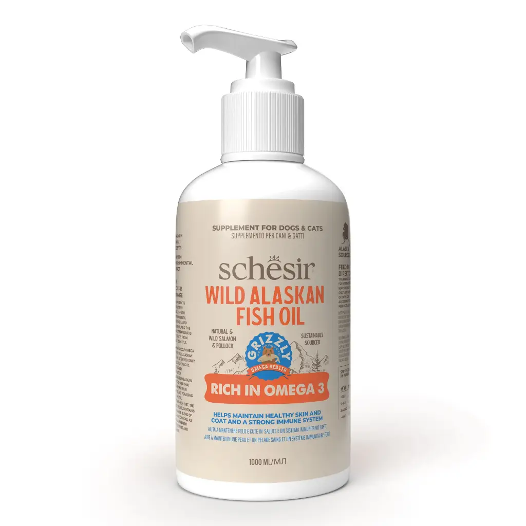 Huile de Saumon Sauvage Omega 3 Plus (1 litre) - Schesir